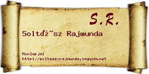 Soltész Rajmunda névjegykártya